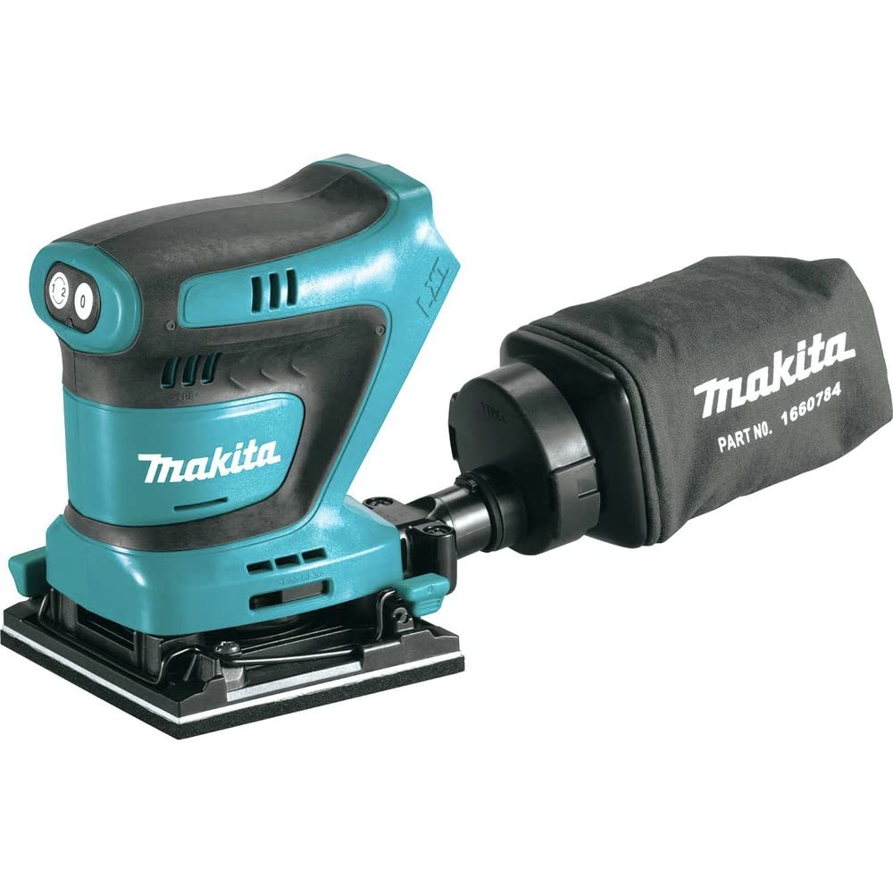 Makita XOB02Z LXT® Lijadora de acabado de 1/4 hojas inalámbrica, 18V LXT®, solo herramienta