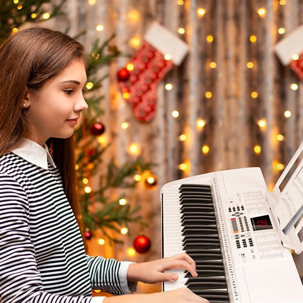 Teclado Vangoa VGK6101 Negro con Teclas Iluminadas para Principiantes