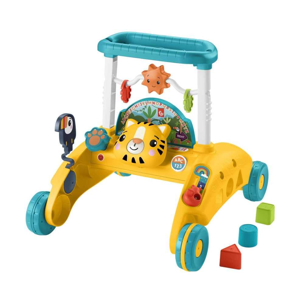 FISHER-PRICE, Andadera para Bebés de Dos Lados Primeros Pasos, Juguete para Bebé, 6 Meses en Adelante, Juguete de aprendizaje interactivo que crece con tu bebé