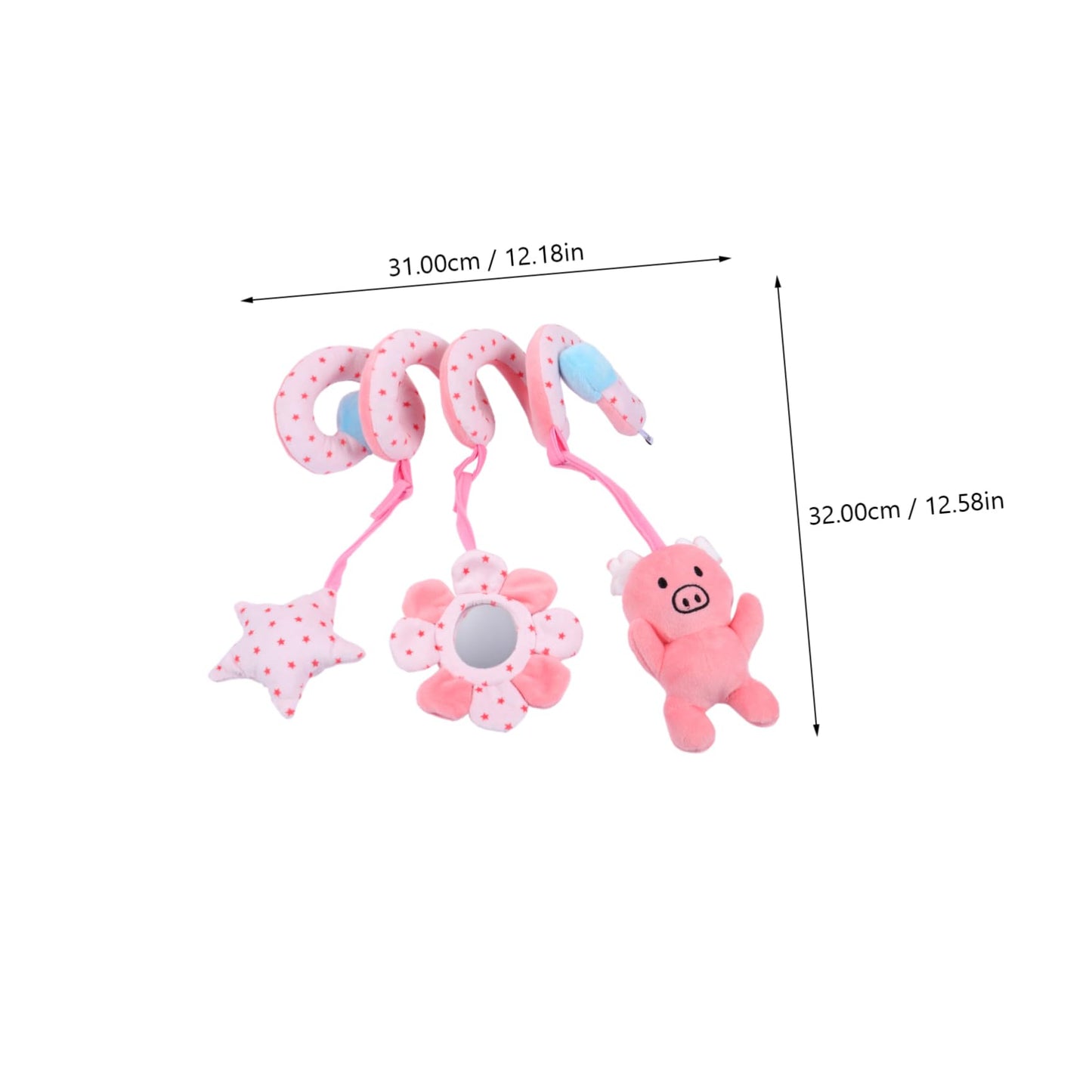 FAVOMOTO Juguete Colgante Cuna Alrededor Juguetes Infantiles Peluche Juguetes de Cama para Bebe Cochecito Juguetes Colgando Cochecito de Juguete Carretilla Colgante bebé Felpa Corta Rosa