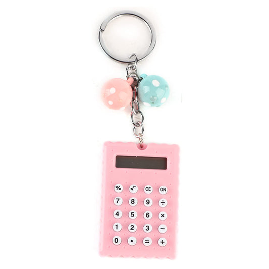Calculadora Mini ASHATA Rosa Estilo Galleta para Niños