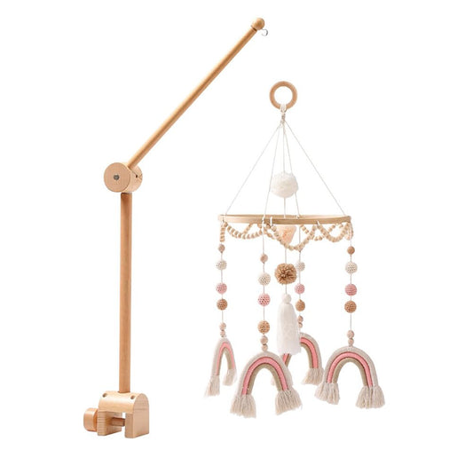 Lindo móvil para cuna con brazo móvil para cuna de bebé, soporte móvil para cuna de bebé, soporte móvil para cuna – Móvil neutro de género para decoración de guardería, accesorio móvil para cuna de bebé para decoración de guardería