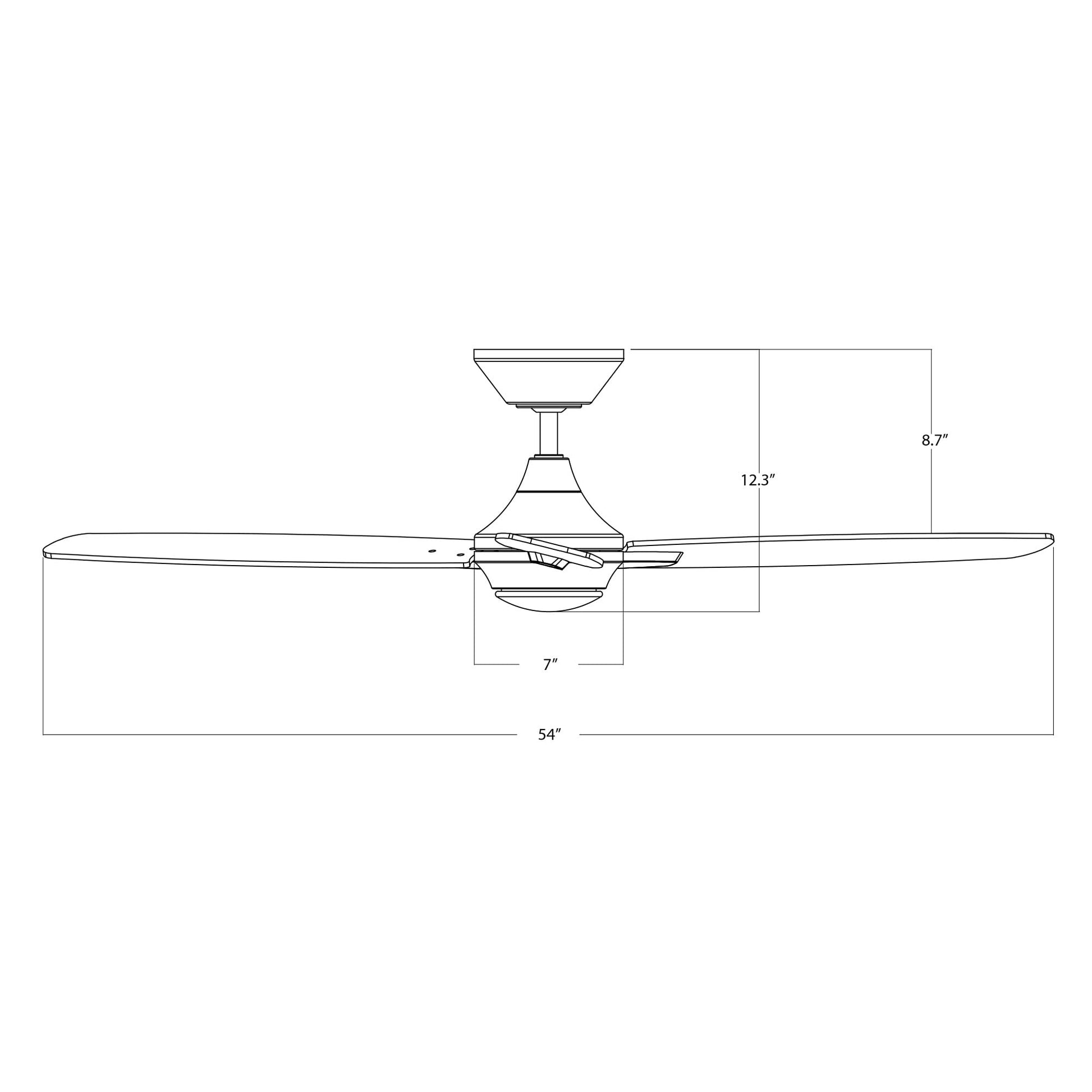 Ventilador de Techo Inteligente WAC Smart Fans Blanco Mate con Kit de Luz LED 3000 K y Control Remoto para Interiores y Exteriores