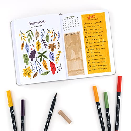 Rotuladores Artísticos Tombow Secundarios Doble Pincel Paquete de 10