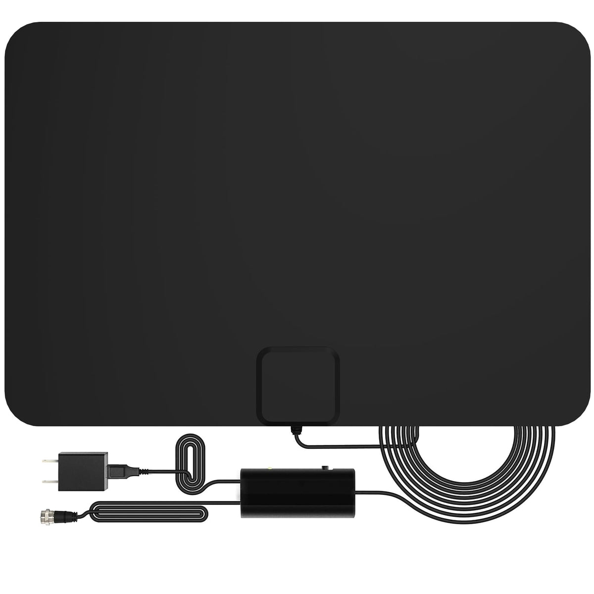 Antena de TV Digital con Amplificador HDTV Largo Alcance para Canales Locales Compatibilidad 4K-1080p Cable 15 Pies
