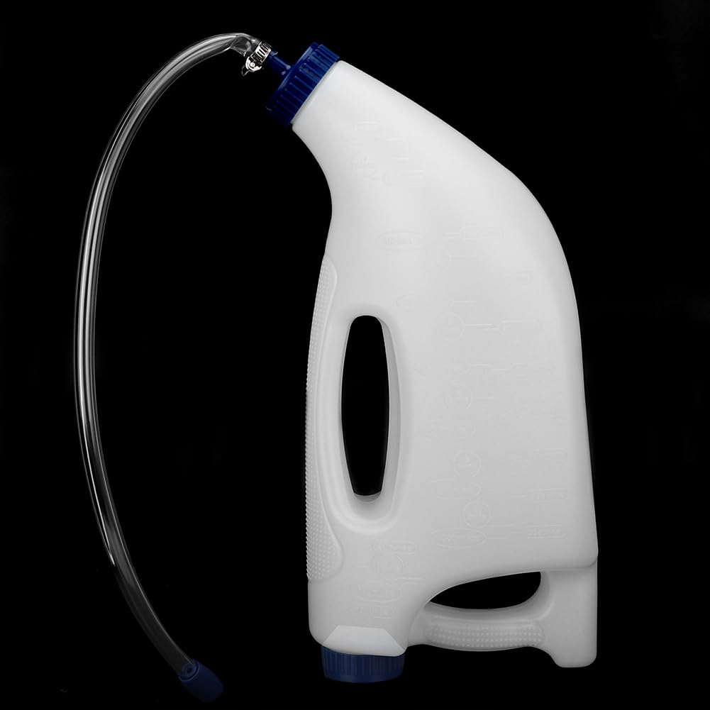 Alimentador de Terneros, Botella de Alimentación de Terneros de Plástico de 4L Que Proporciona Nutrición de Líquidos a los Terneros Sonda de PE Alimentador de Fluidos Botella de