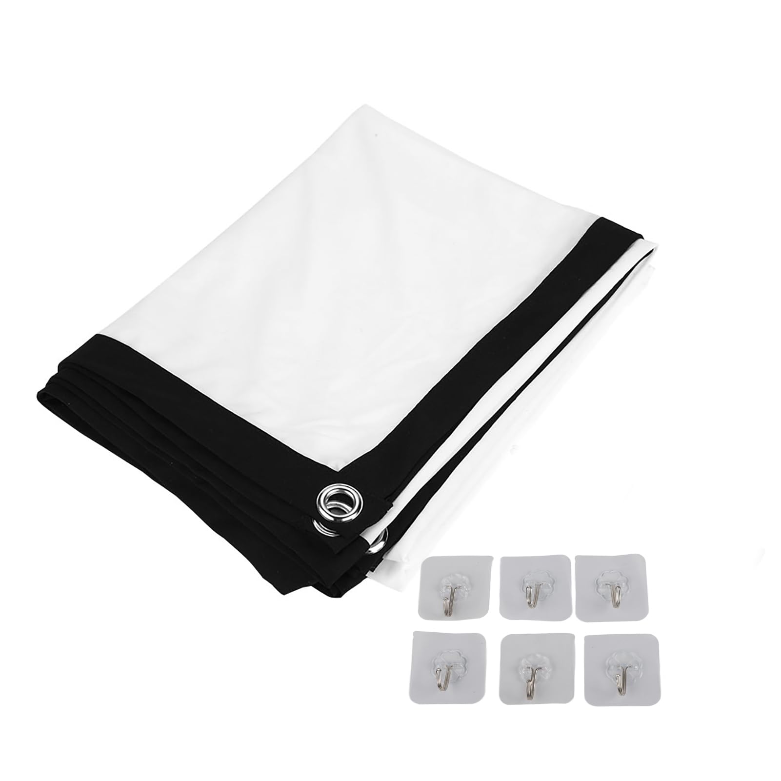 SUNGOOYUE Pantalla de Proyección, 60-100 Pulgadas 16: 9 Pantalla de HD Película 3D Cortinas de Pantalla Portátiles, Pantalla de Al Aire Libre Lavable de Doble Cara para (84in)