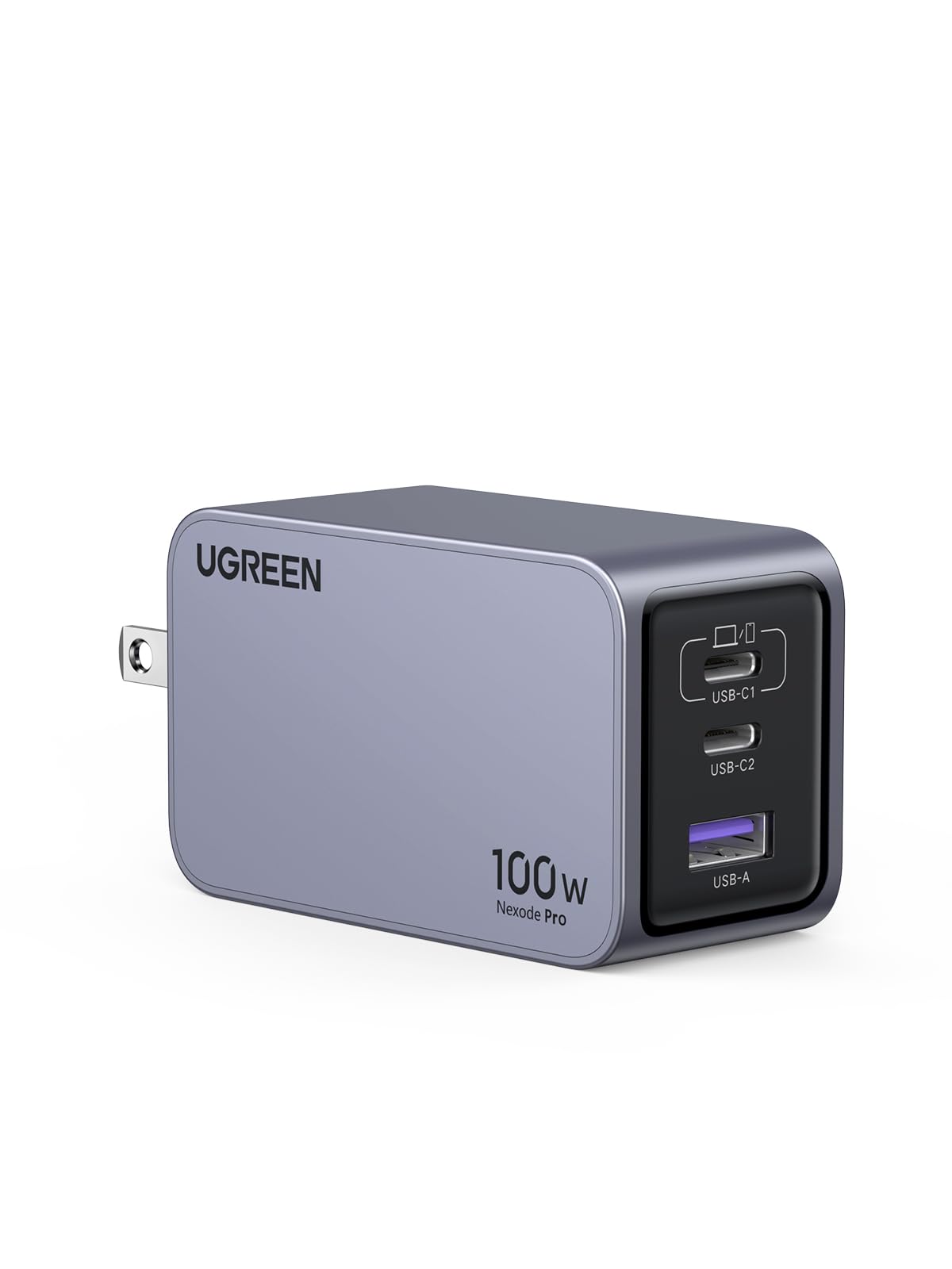 Cargador Tipo C UGREEN Nexode Pro 100W Blanco con PPS GAN y 3 Puertos para MacBook, DELL, iPad, iPhone, Galaxy, Pixel, Steam Deck