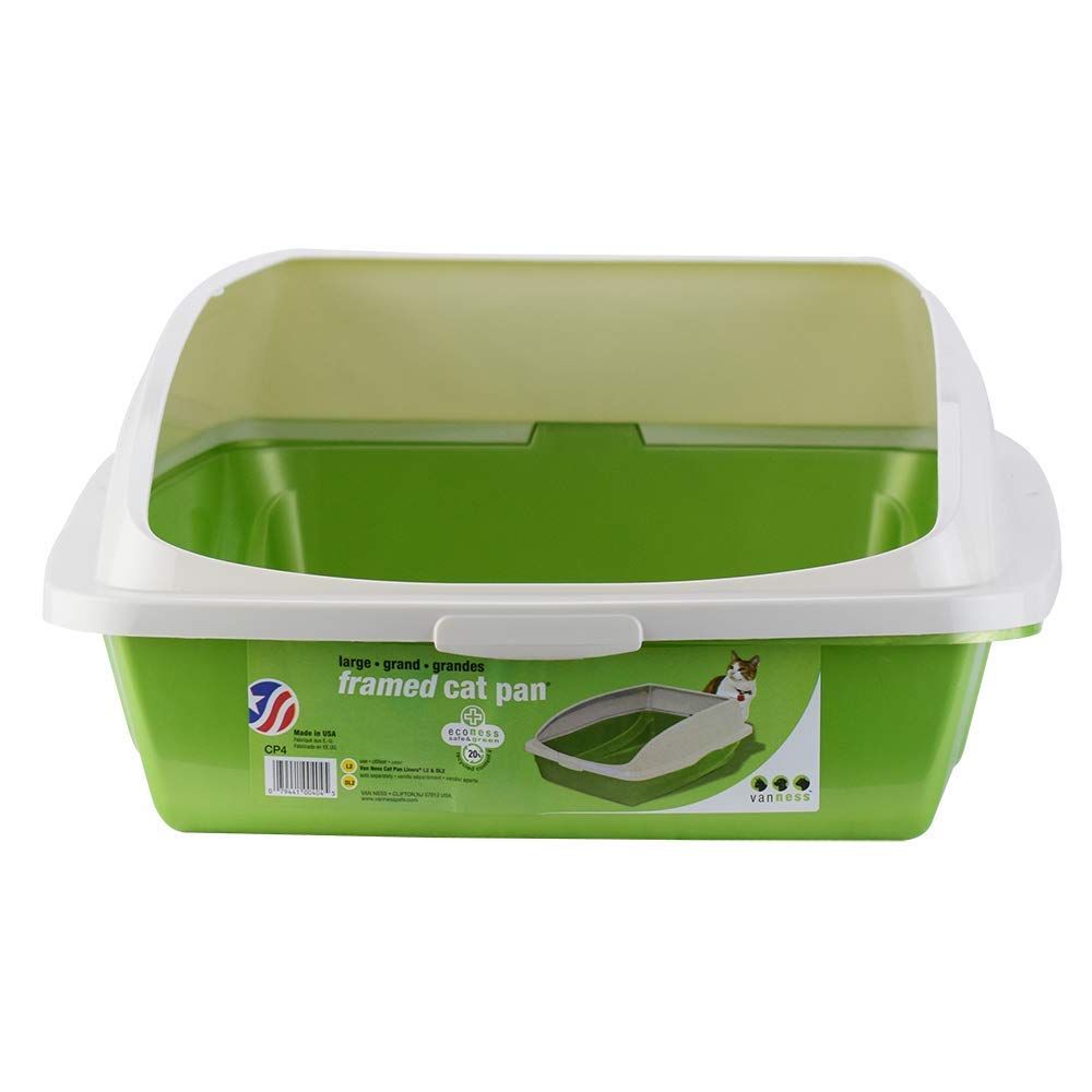 Arenero Abierto Vanness Tamaño Grande con Marco para Gato