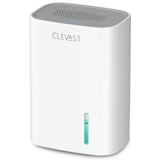 CLEVAST Deshumidificador pequeño para el hogar, mini deshumidificador silencioso de 30 oz para dormitorio, deshumidificador de aire compacto portátil para habitación, baño, armario, RV, casa rodante