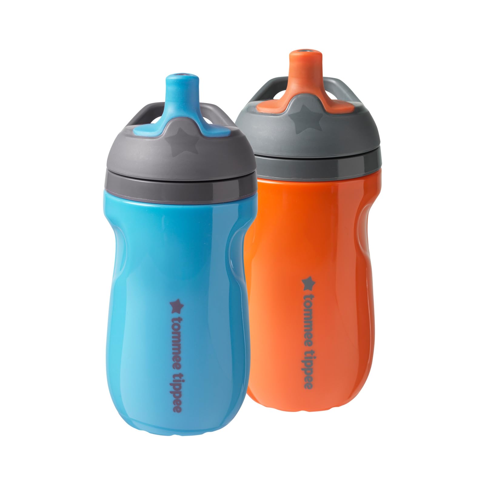 Botella de Agua Tommee Tippee Azul y Naranja con Asa 12 m 2 Unidades