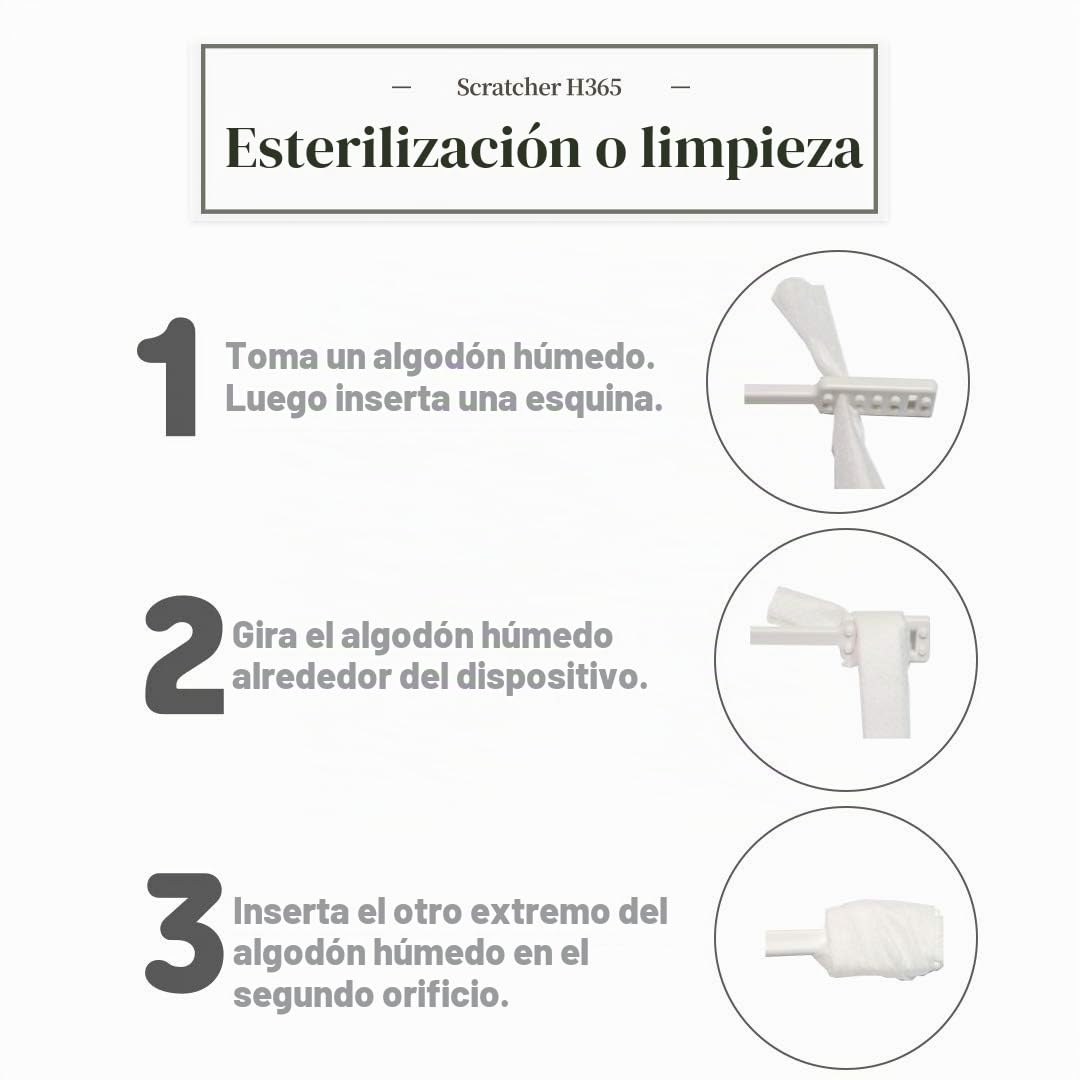 Rascador Limpiador de Picazón Fundido para Alivio de Picazón con 2 Varillas