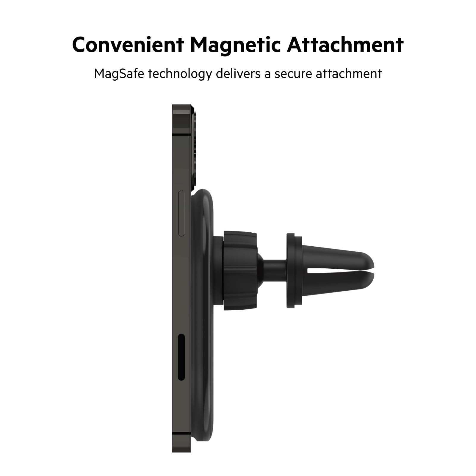 Belkin WIC004BTBK-NC Cargador inalámbrico magnético para coche de 10 W, Negro