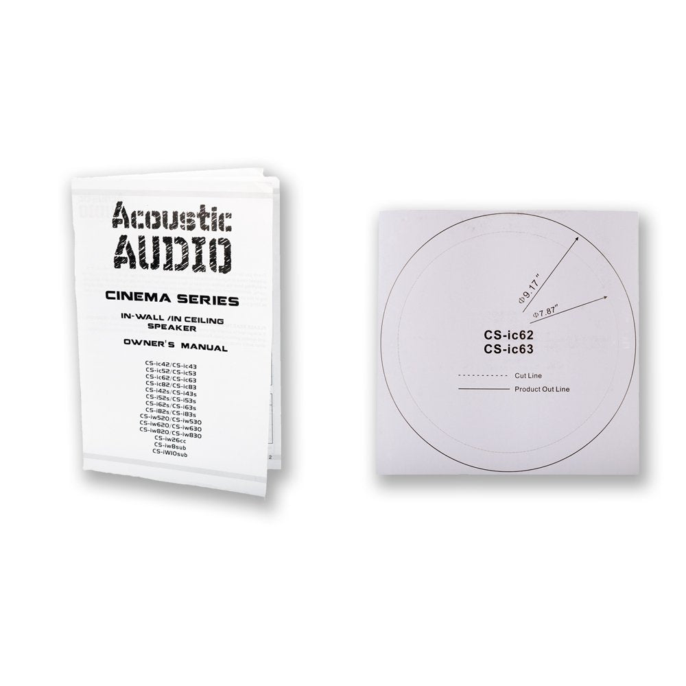 Acoustic Audio CS-IC63 - Juego de 5 Altavoces para Cine en casa (1500 W, CS-IC63-5S)