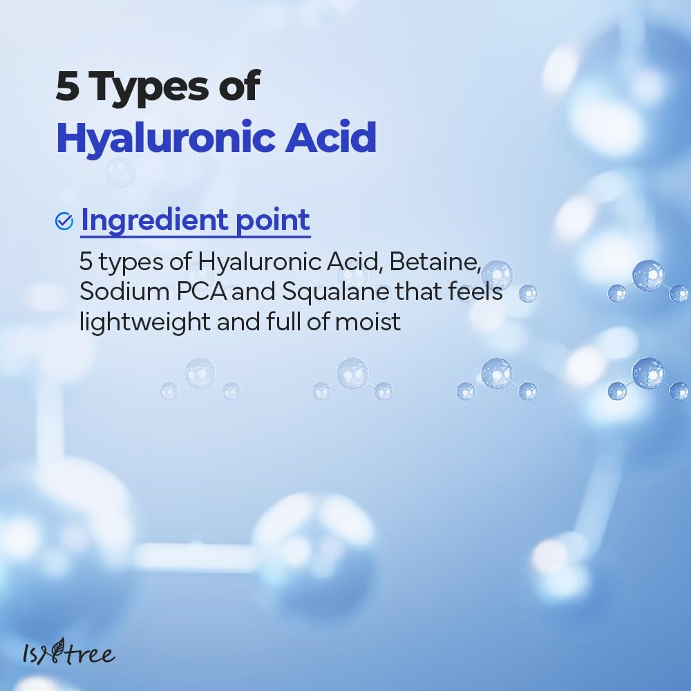 ISNTREE Hyaluronic Acid Aqua Gel Cream 100 ml, Crema Gel Hidratante Facial de Ácido Hialurónico