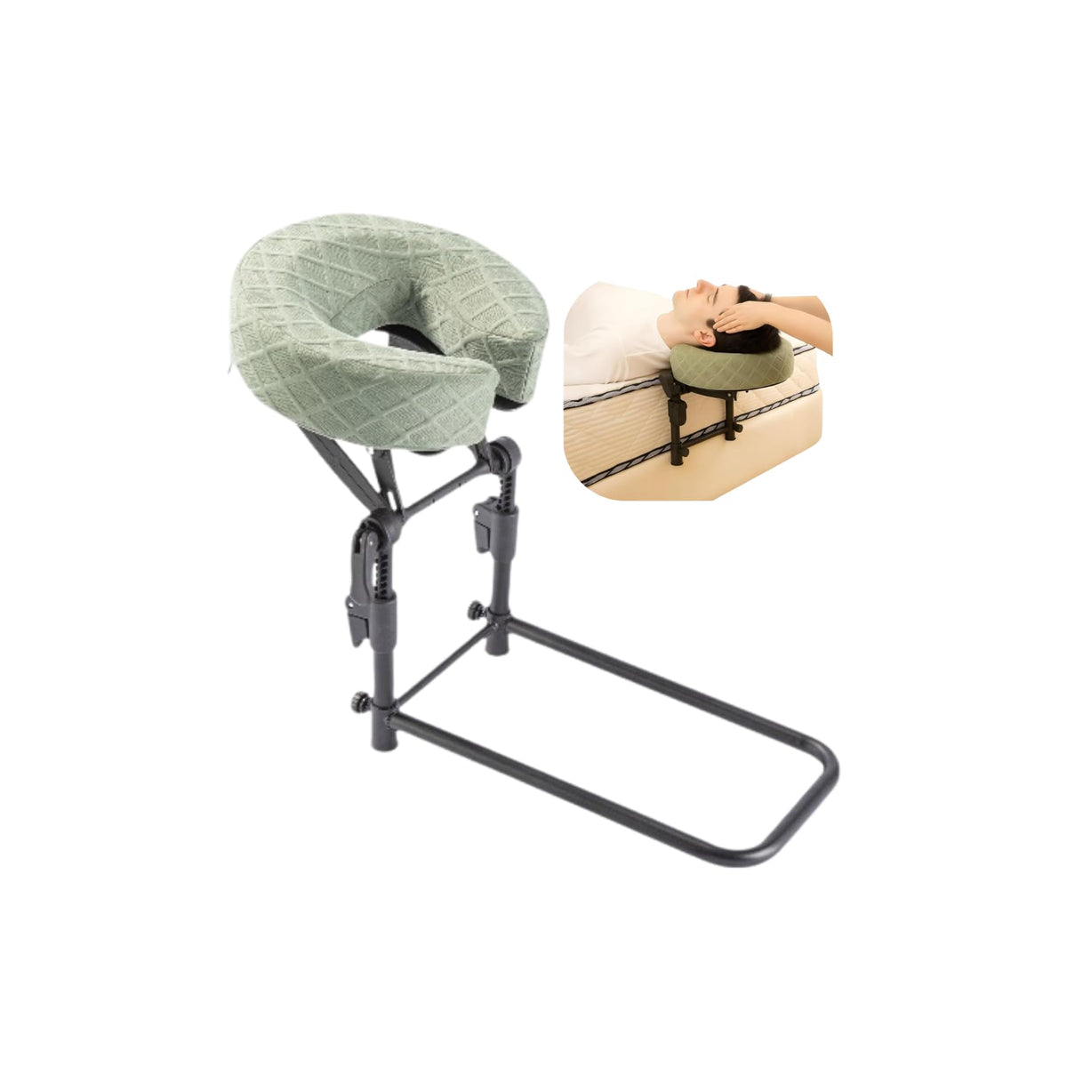 Reposacabezas de Masaje con Espuma Viscoelástica Altura Ajustable y Funda Lavable para Mayor Comodidad