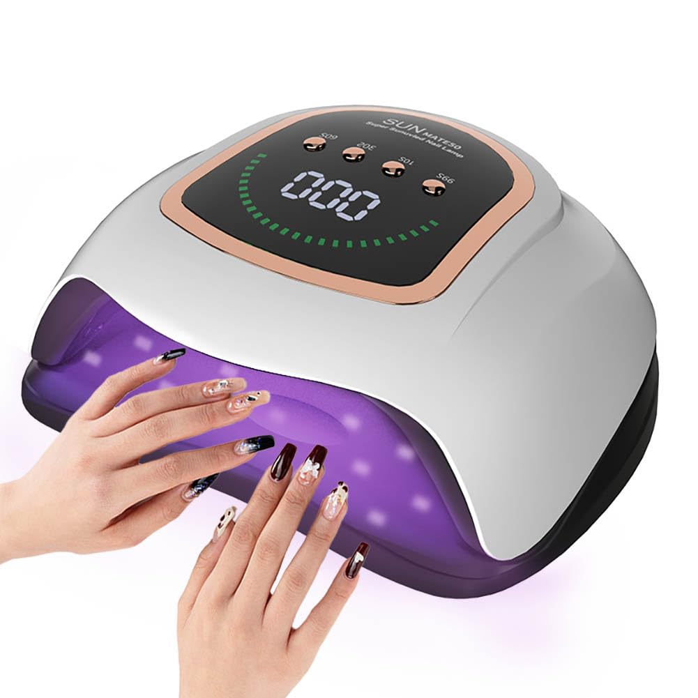 Lámpara de Uñas, 42 LED Secador de Uñas Profesional UV Lámpara de Uñas LED con 4 Ajustes de Temporizador, Pantalla LCD, Herramientas de Decoración de Uñas, Uso en el Hogar