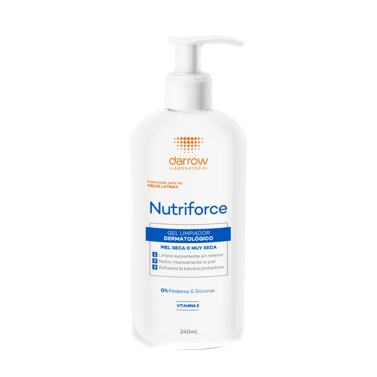 Darrow Nutriforce, Gel de Ducha Limpiador, Piel Seca, 240ml