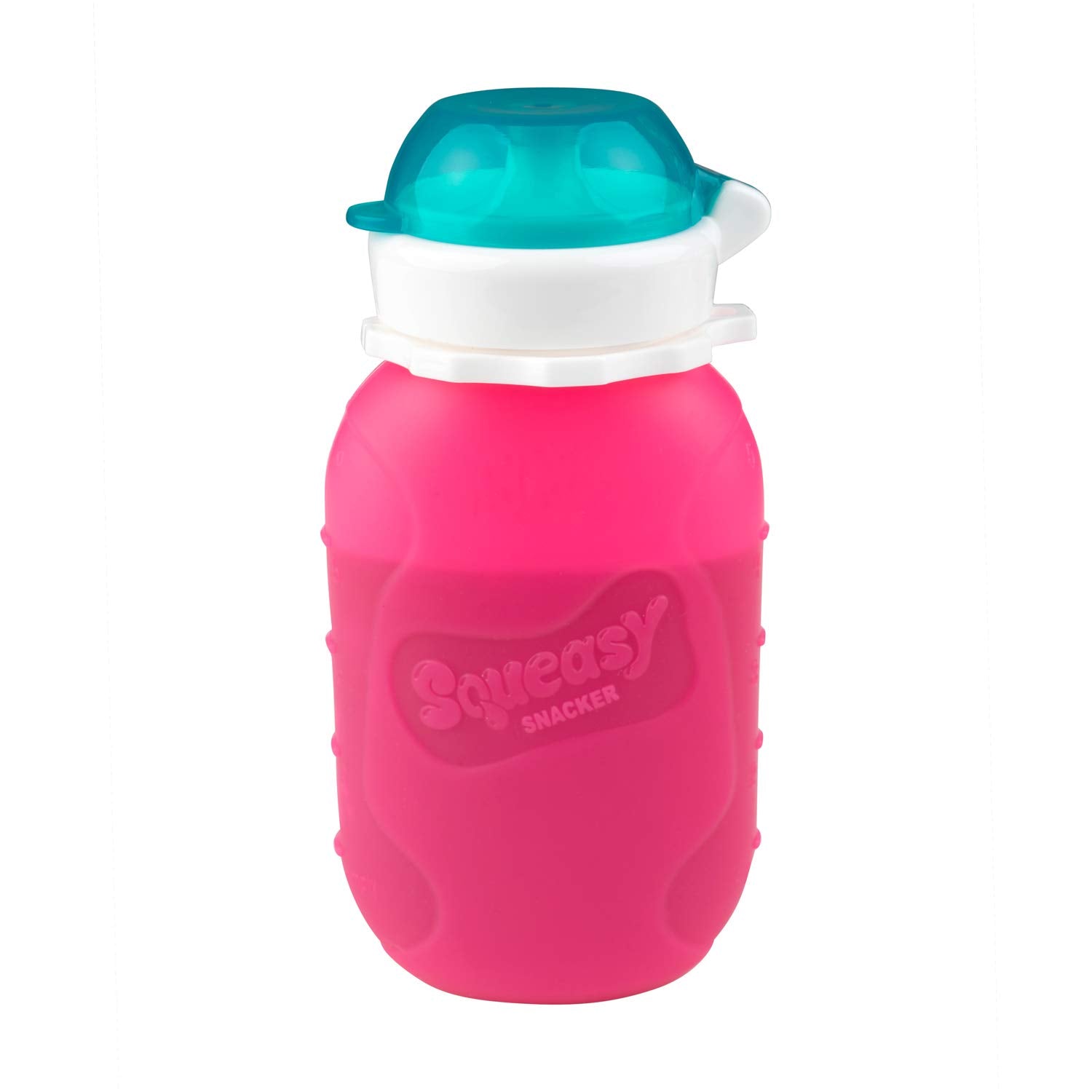 Squeasy Snacker Silicone Reusable Food Pouch Rosado 6oz