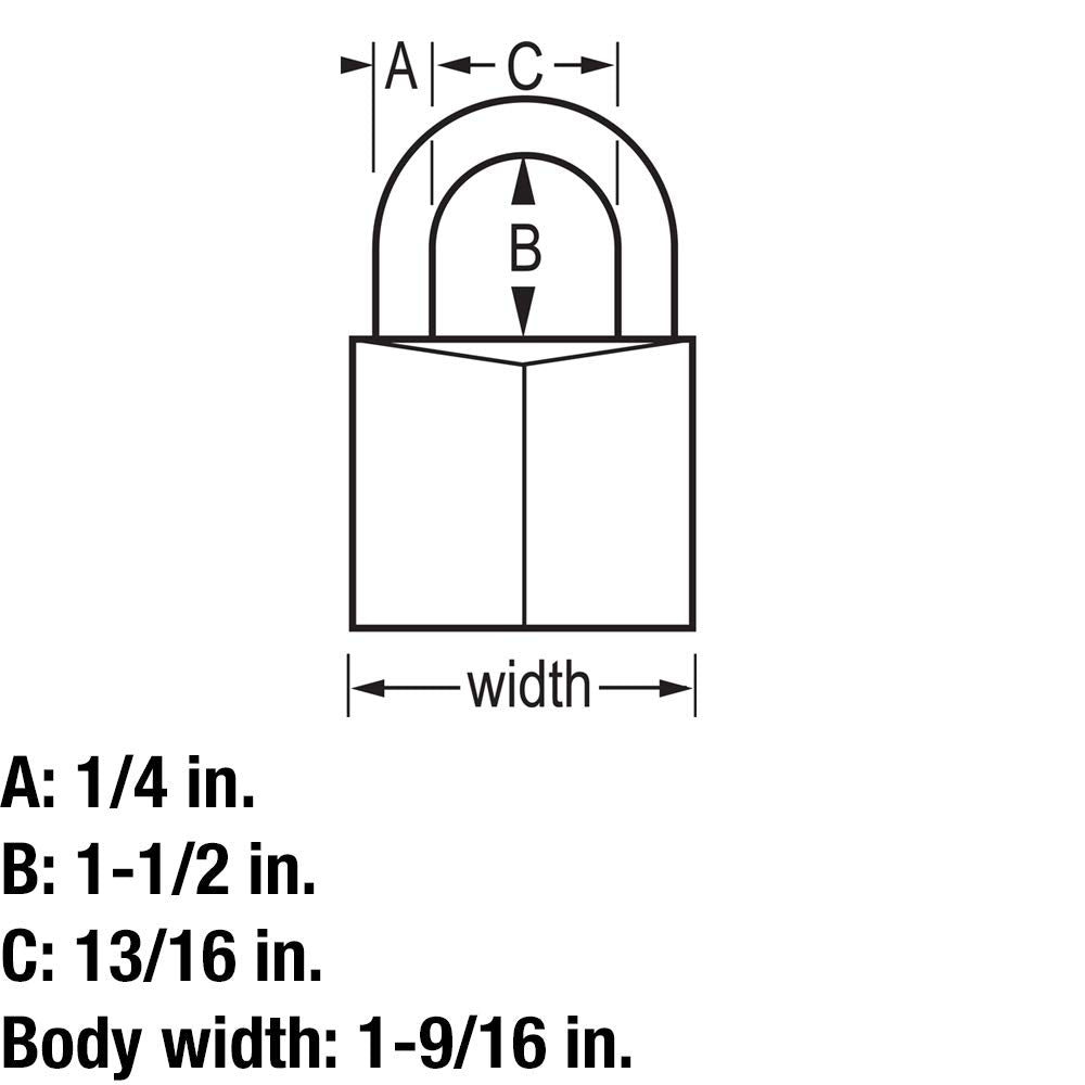 Candado Master Lock de latón macizo 4 cm con llave