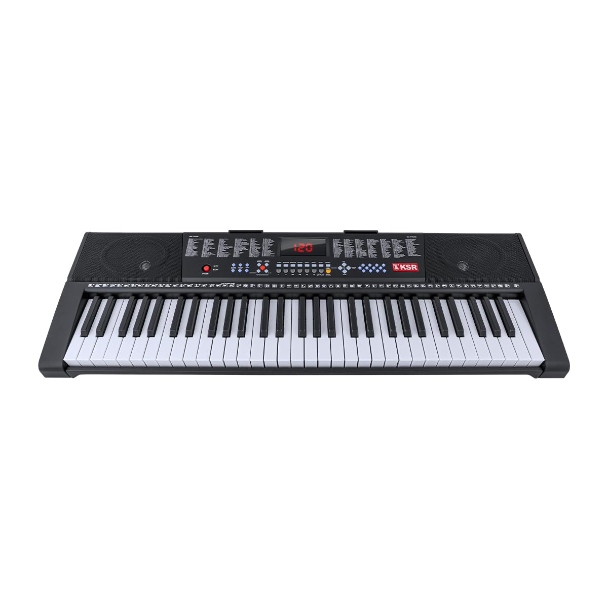 Teclado 61 Teclas con Luz USB AUX Rec Función Enseñanza 255 Ritmos Tonos 61 Percusiones