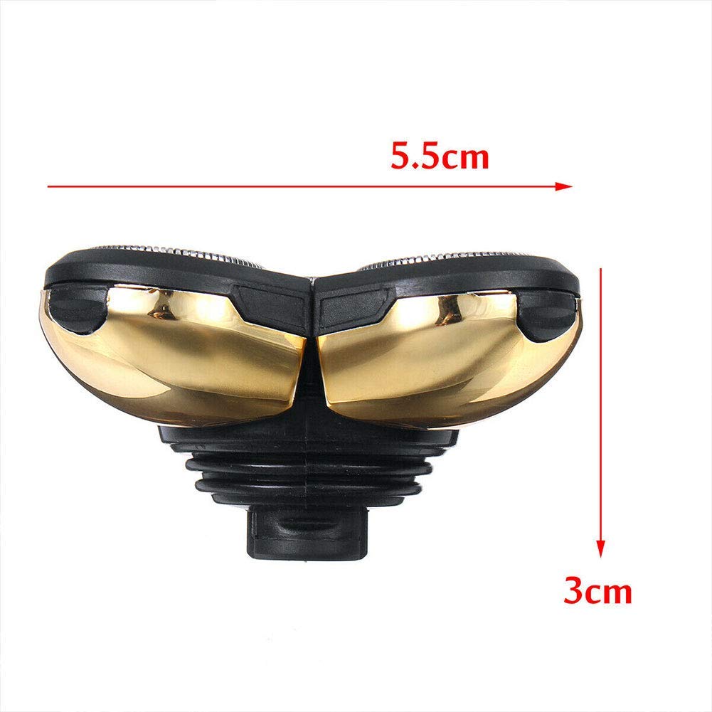 Cabezales de cuchilla de afeitar, universales, 5 cabezales de repuesto para cuchillas de afeitar, cabezal de corte giratorio 4D, apto para todas las 5 cuchillas de afeitar (dorado)