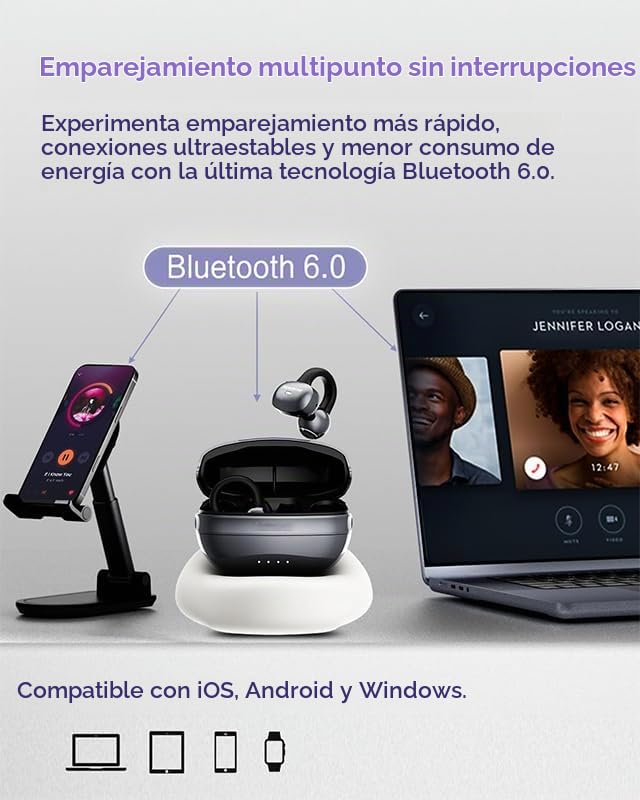 Audífonos Inalámbricos Xuuly Negro Multipunto IPX5 con Escenario Sonoro 3D para Deportes
