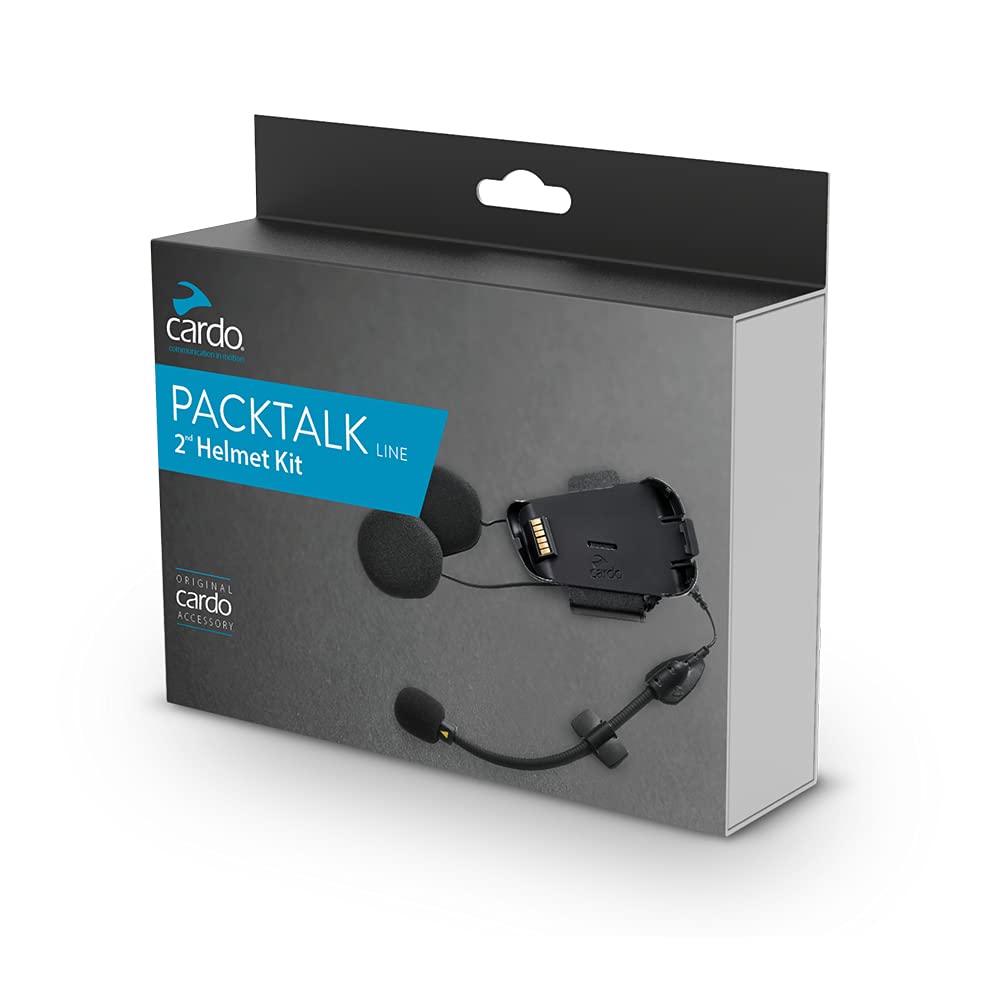 Cardo Scala Rider PACKTALK Sistema de comunicación y entretenimiento con voz natural, Negro, Paquete individual