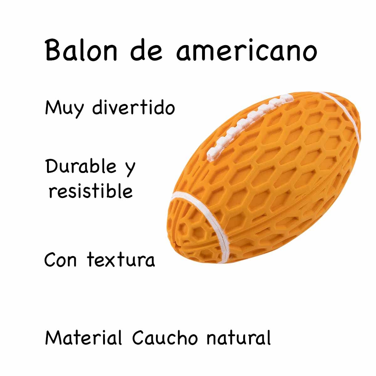 Juguete para Perro en Forma de Balón Fútbol Americano con Sonido al Morder.
