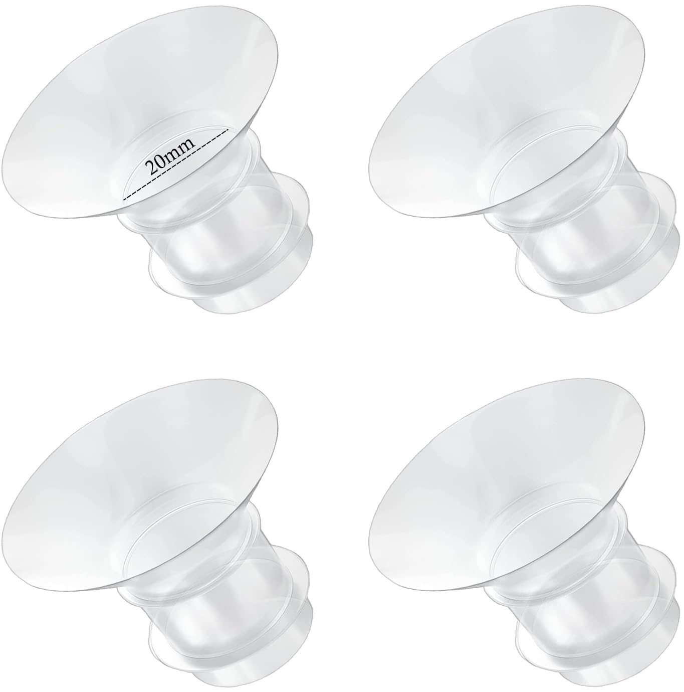 Insertos de brida de 20 mm para Medela, protectores/bridas Spectra de 24 mm, compatibles con el extractor de leche portátil Momcozy S12 Pro/S9 Pro/S9/S12, reducen el túnel del pezón de 24 mm a 20 mm