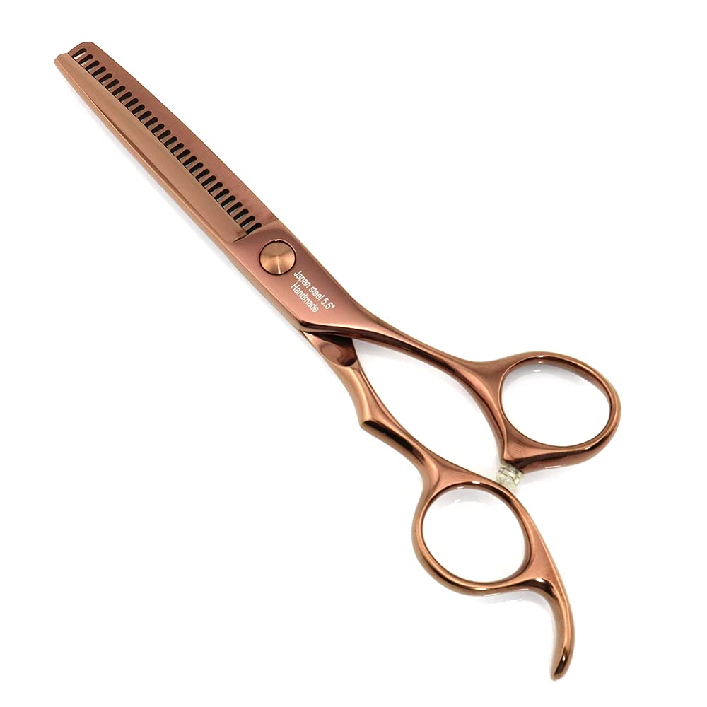 Tijeras para adelgazar el cabello de 5.5 pulgadas, tijeras para adelgazar el cabello, tijeras profesionales para adelgazar el cabello, tijeras de peluquero con borde convexo KINSARO