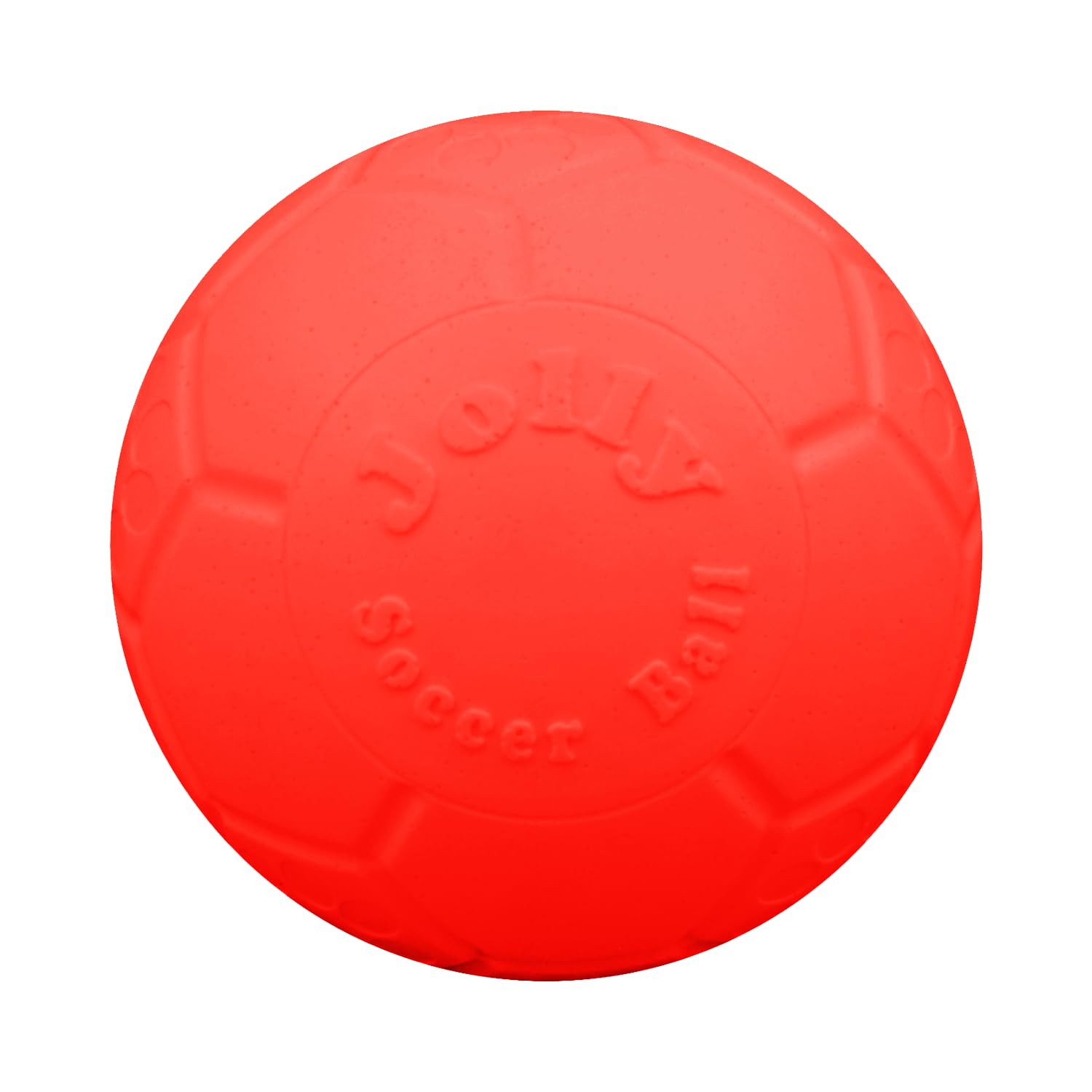 Jolly Pets Pelota de fútbol Grande Flotante para Perro, Juguete de 8 Pulgadas de diámetro, Naranja