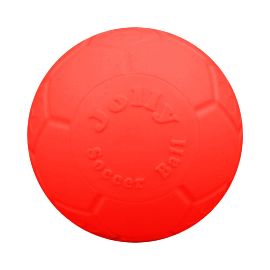 Jolly Pets Pelota de fútbol Grande Flotante para Perro, Juguete de 8 Pulgadas de diámetro, Naranja