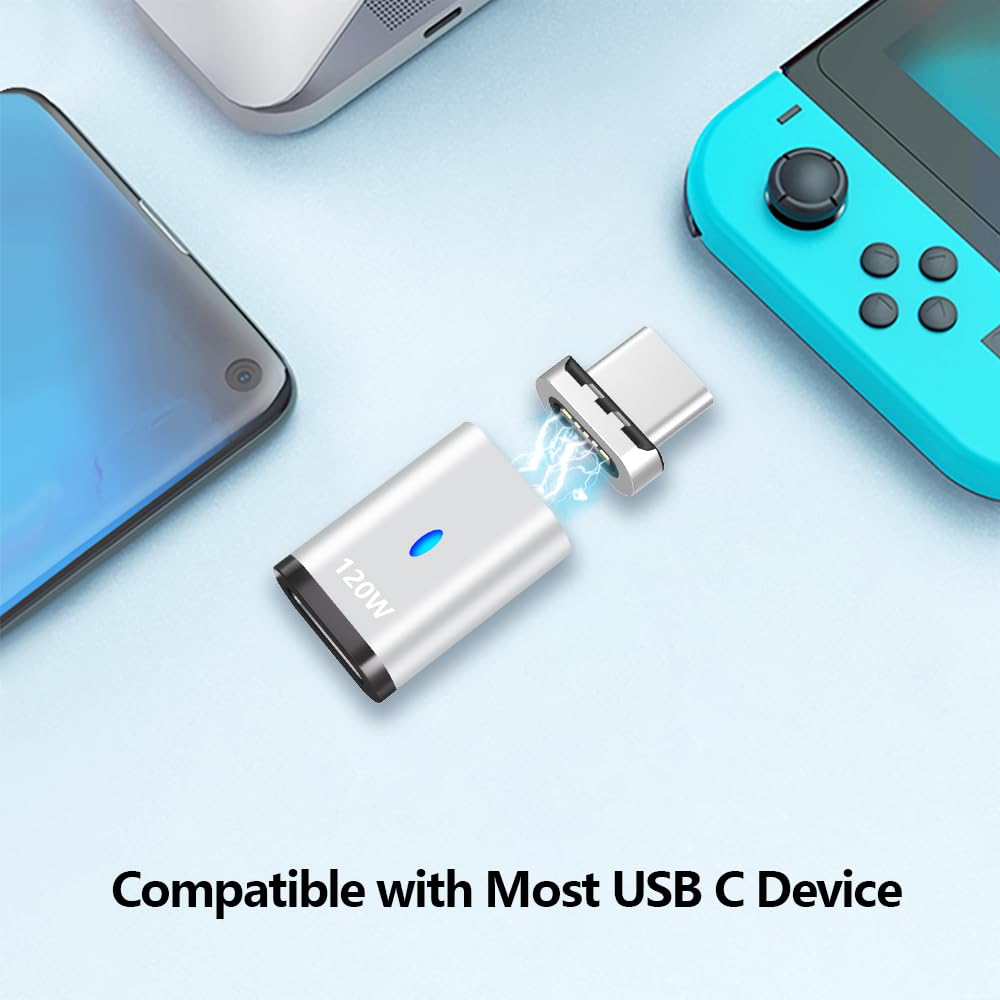 Adaptador Magnético USB C SHEEAST Negro Paquete de 3 con Transferencia de Datos de 480Mbps para MacBook Pro/Air iPad Pro y Dispositivos USB C
