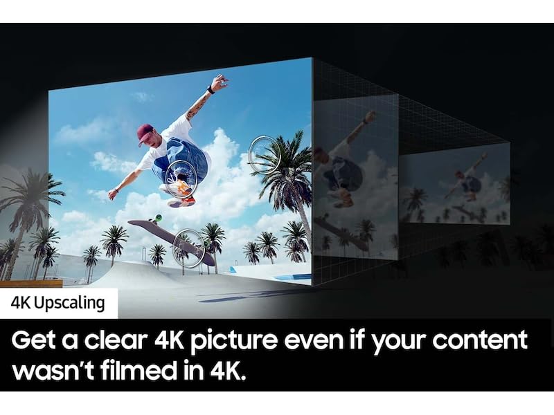 Televisión Samsung 55 Pulgadas DU7200 Crystal Display 4K Ultra HD LED HDR Smart Tizen TV Compatible con Plataformas Digitales Reacondicionado