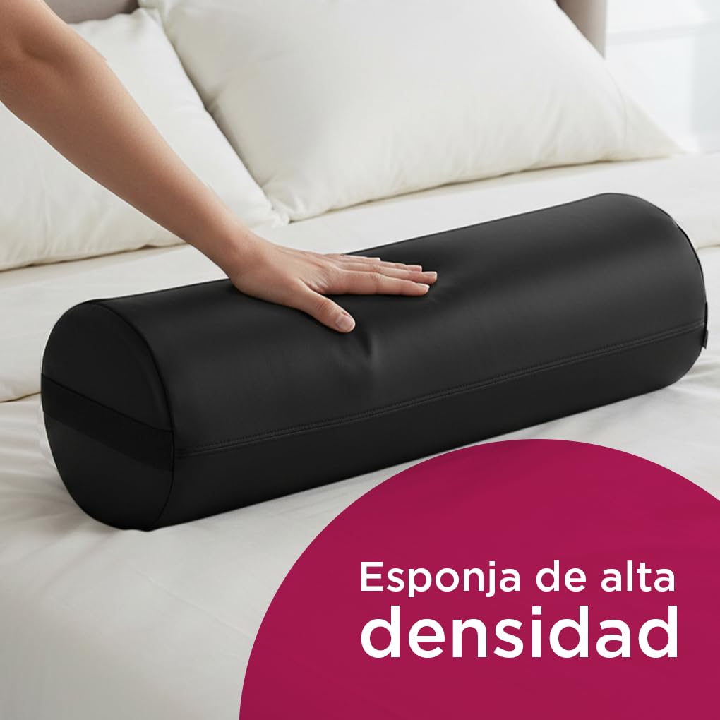 Cojín Reposacabezas Circular VANLIG Negro de Esponja Alta Densidad para Masaje y Yoga
