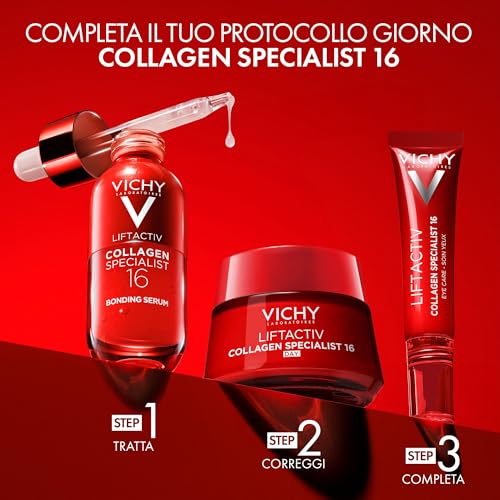 Vichy Liftactiv Collagen 16 Sérum 30ml: Primer Sérum facial anti-signos de la edad con tecnología co-bonding para estimular el colágeno de la piel