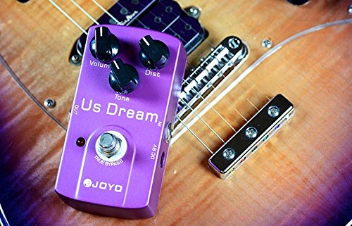 Pedal de Efecto Guitarra JOYO JF-34 US Dream Distortion True Bypass Compatible con DC 9V y Batería
