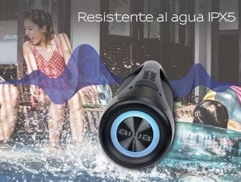 Aiwa Bocina Inalámbrica True Wireless con Bluetooth Mod. AWS600BT Incluye Audífonos Inteligentes de Alto Rendimiento Mod. AW60