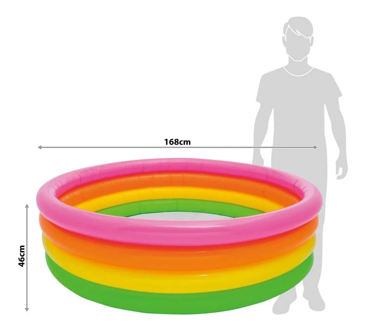 Intex Piscina Alberca Inflable Redonda 4 Aros Niño 56441NP