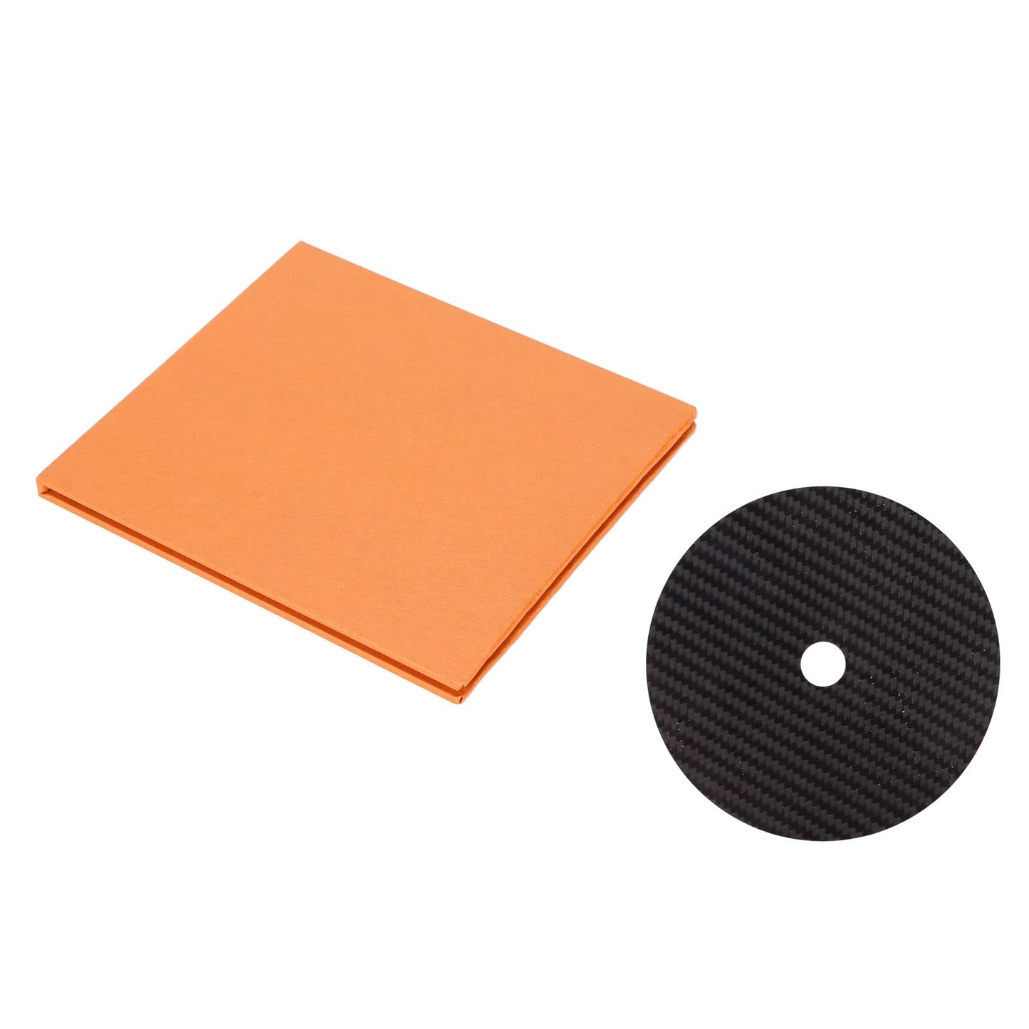 Estabilizador de CD, DVD, Fibra de Carbono, 0,2 Mm, Alfombrilla de Afinación, Estabilizador de Disco para Reproductor de Bandeja Superior, para Todos los Reproductores de CD de Carga Superior(negro)