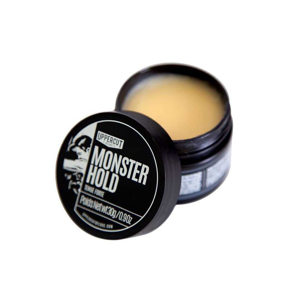 Monster Hold Pomade Midi, producto a base de cera de fijación fuerte y pesada, de larga duración y reutilizable para estilos tradicionales o más atrevidos, 0,9 oz/30 g