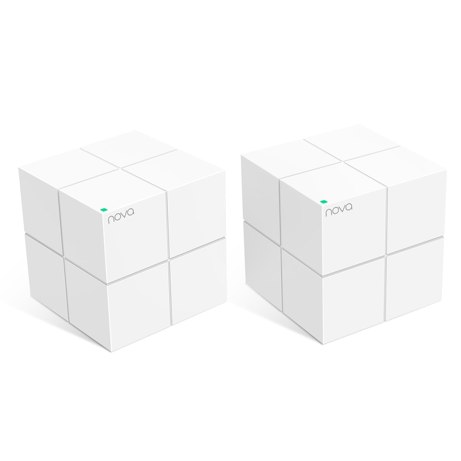 Tenda Nova WiFi Mesh System MW6 - Router WiFi de Malla AC1200, hasta 867 Mbps en 5 GHz, Cubre hasta 350m2, Red de Malla de Doble Banda Gigabit para 90 Dispositivos, Funciona con Alexa, 2-Pack