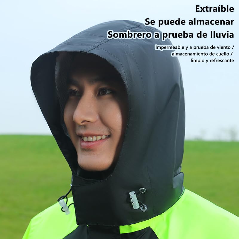 Traje Impermeable SINOLL Reflectante Oculto Motocicletas para Hombre y Mujer