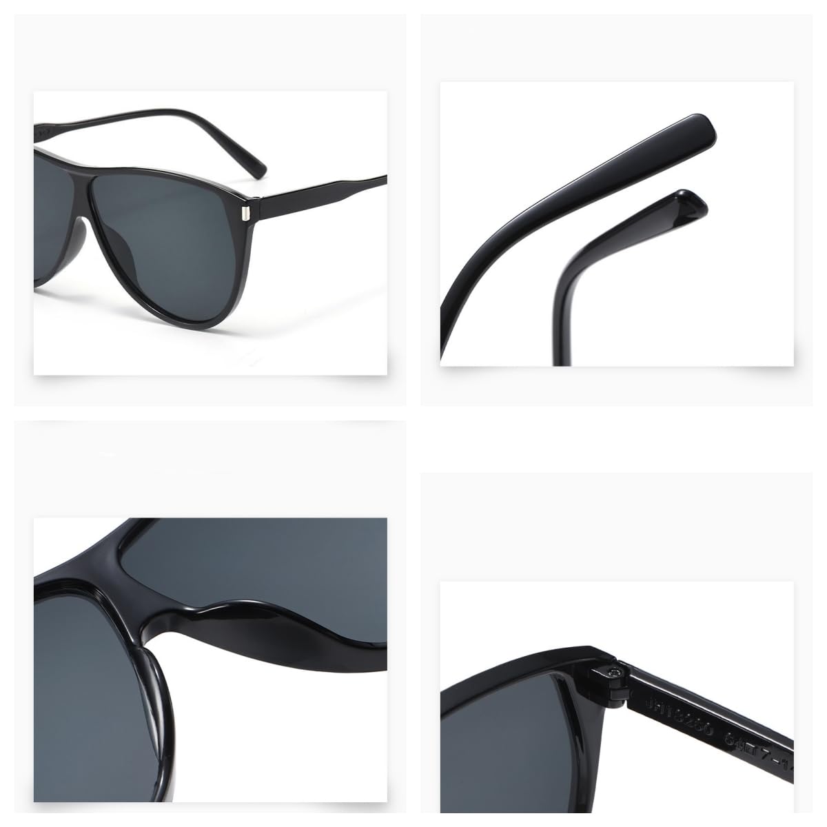 ISIUINN 4 gafas de sol de aviador extragrandes para hombre y mujer, estilo retro de los años 70, montura cuadrada vintage (negro, naranja, marrón claro y gris leopardo).