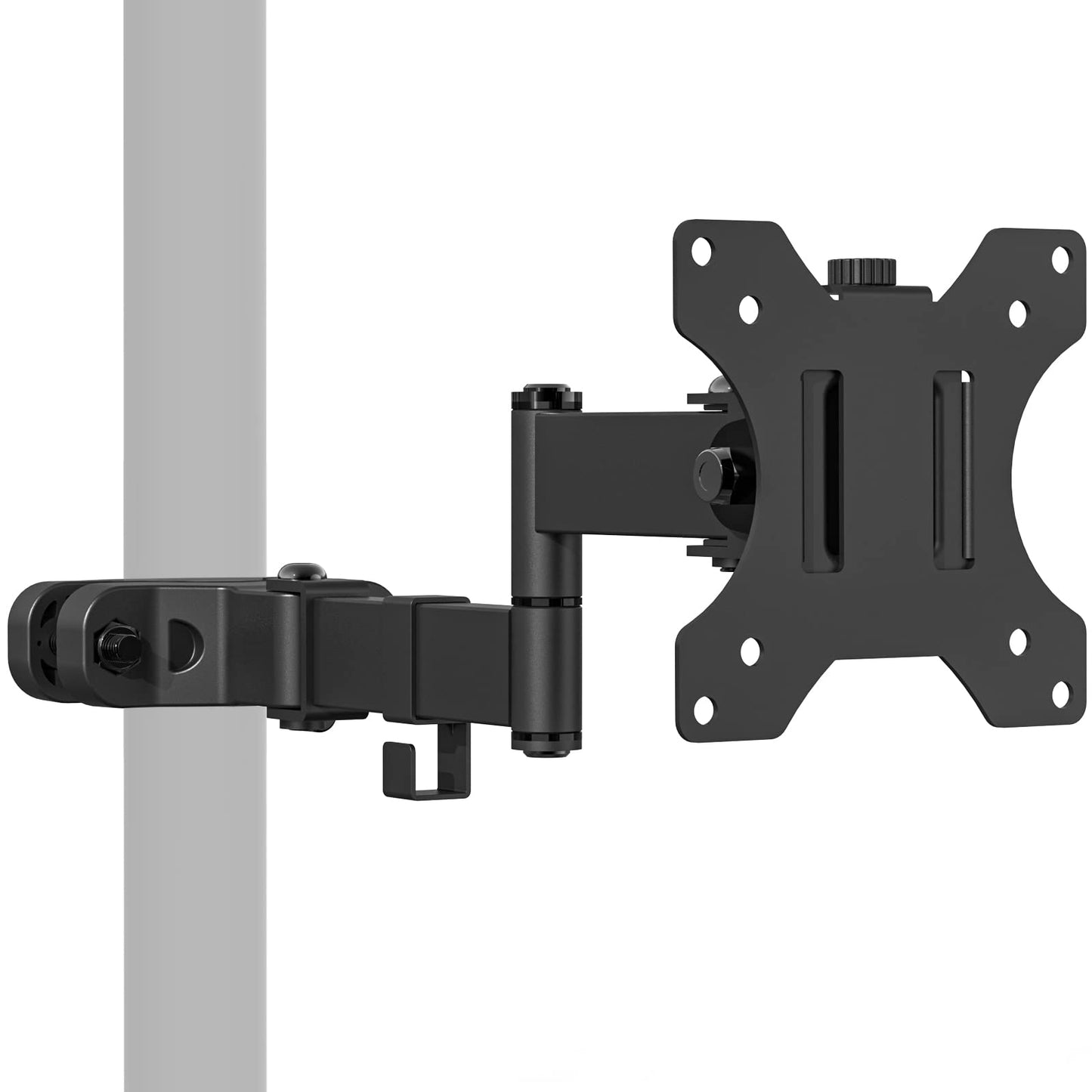 Soporte de Brazo para Monitor WALI Negro Totalmente Ajustable de 2 Niveles con Placa Universal 75 mm y 100 mm