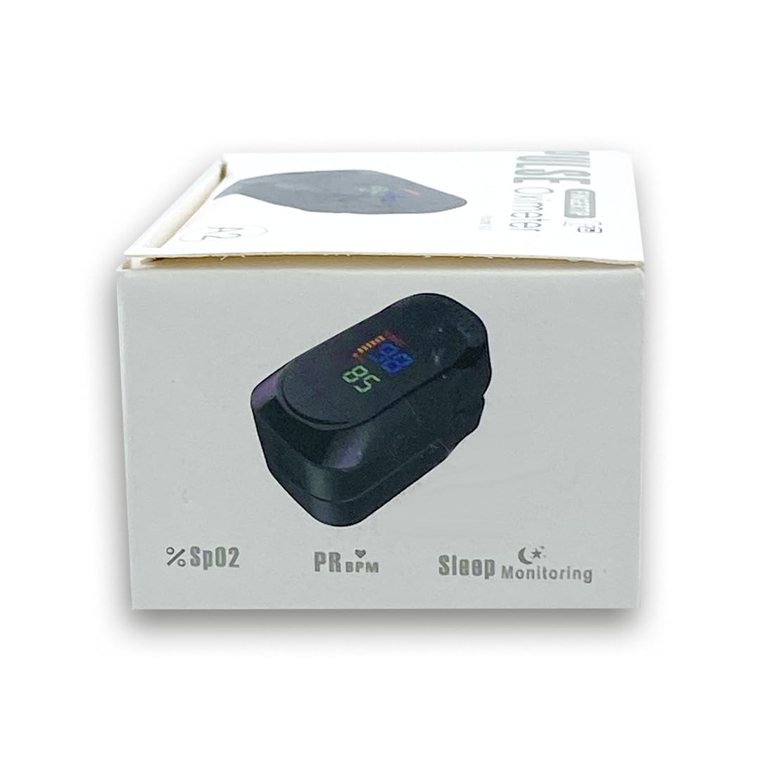 Oxímetro de Pulso DOSEOFHEALTH Negro con Pantalla LED bidireccional portátil
