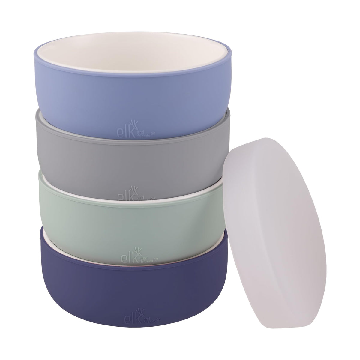 Elk and Friends Tazas de porcelana para niños/niños pequeños con mangas +