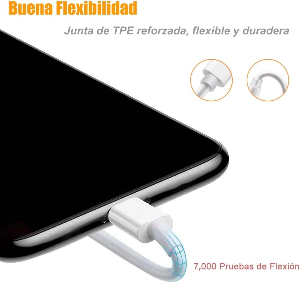 Cable USB C a USB A Mornwell 120W Blanco HyperCharge 3m para Xiaomi y Redmi