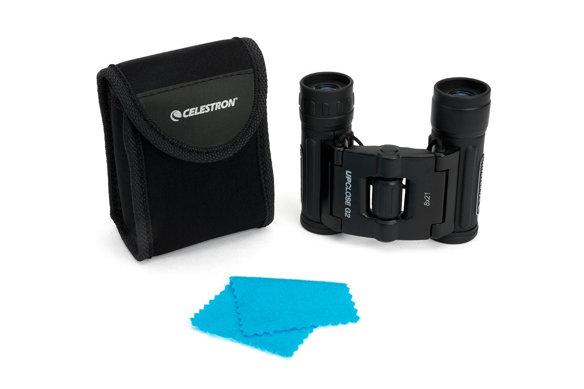 Celestron – Binocular UpClose G2 8x21 – Óptica de Revestimiento múltiple para observación de Aves, Vida Silvestre, Paisaje y Caza, prismático de Techo para Principiantes – Incluye Funda de Transporte